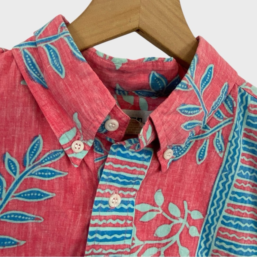 Reyn Spooner Vintage Pink Blue Reyn Spooner Lahaina Sailor Short Sleeve Shirt - Picture 2 of 8